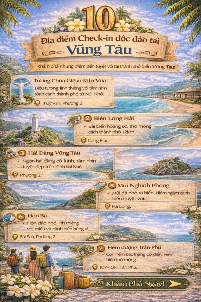 10 Địa điểm Check-in độc đáo tại Vũng Tàu