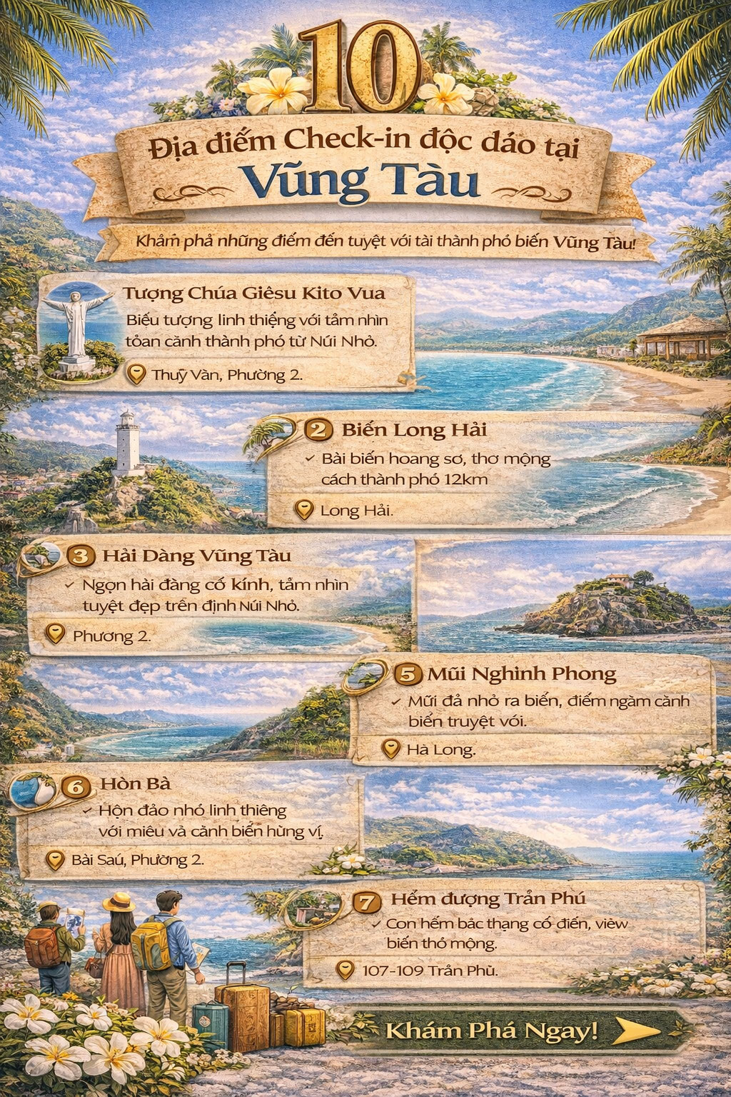 10 Địa điểm Check-in độc đáo tại Vũng Tàu