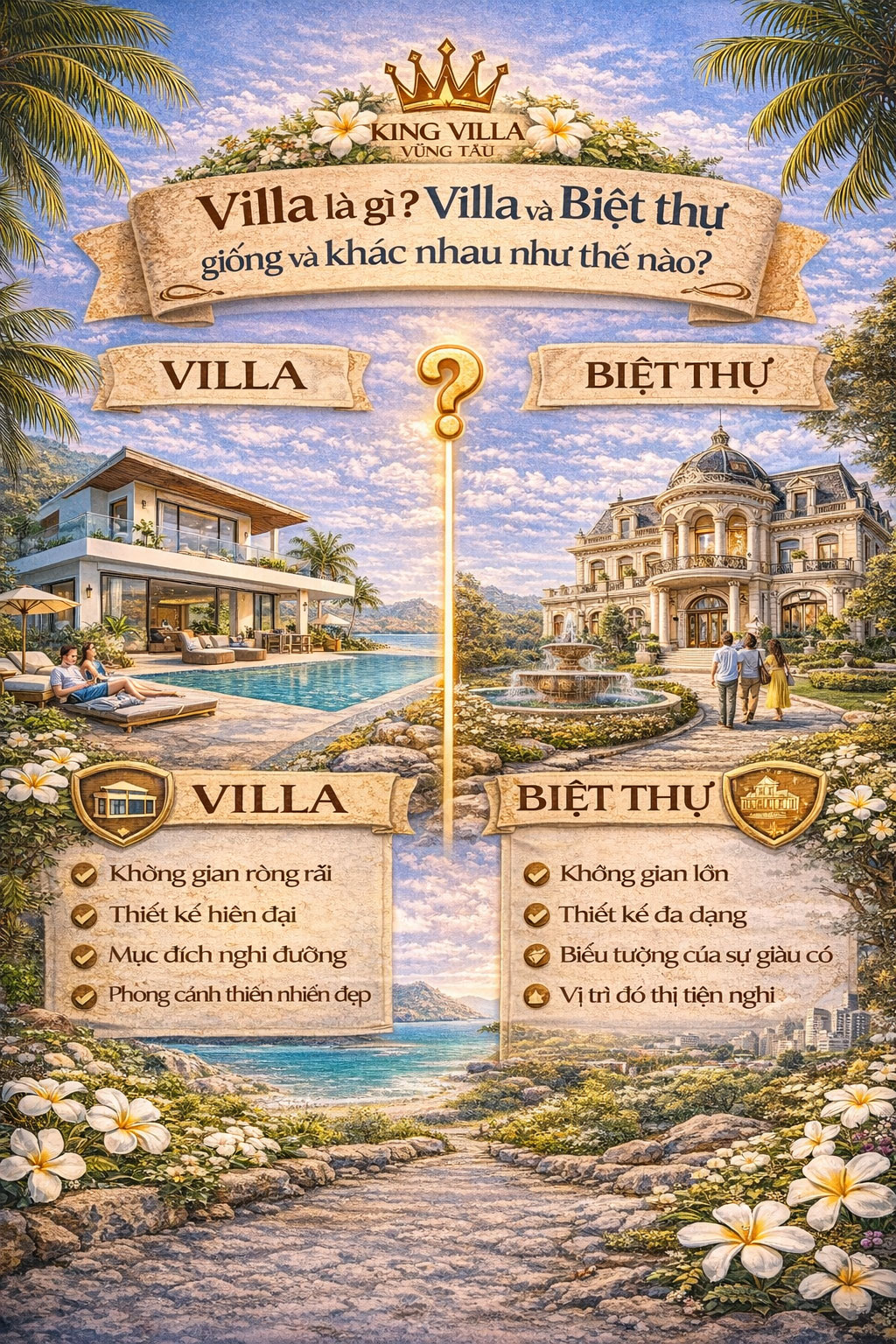 Villa là gì? Villa và Biệt thự giống và khác nhau như thế nào?