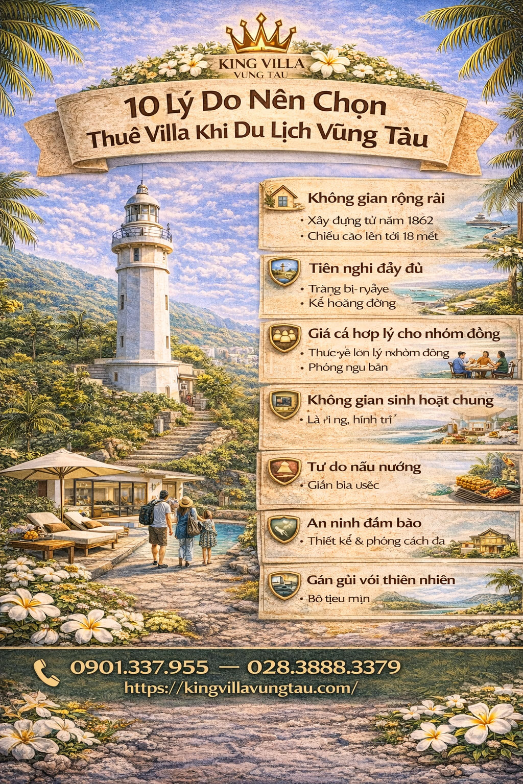 10 lý do nên chọn thuê Villa khi du lịch Vũng Tàu