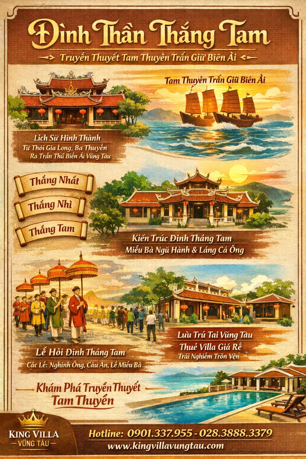 Đình Thần Thắng Tam - Truyền thuyết tam thuyền trấn giữ biên ải