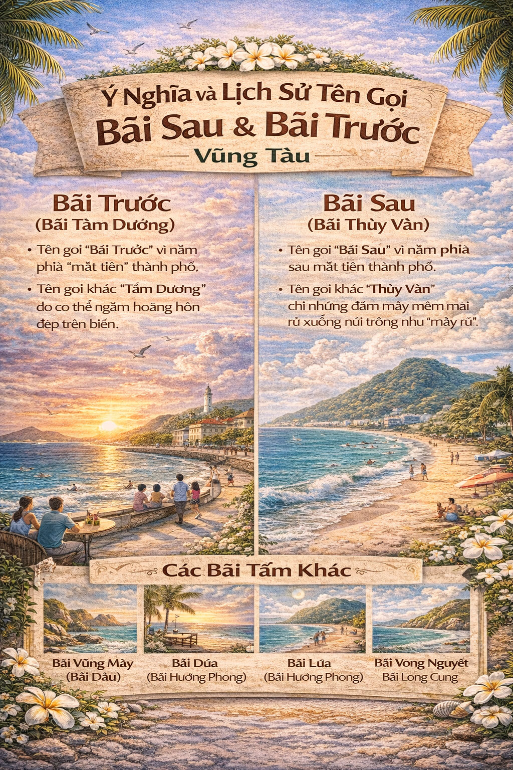 Ý nghĩa và lịch sử tên gọi Bãi Sau và Bãi Trước Vũng Tàu