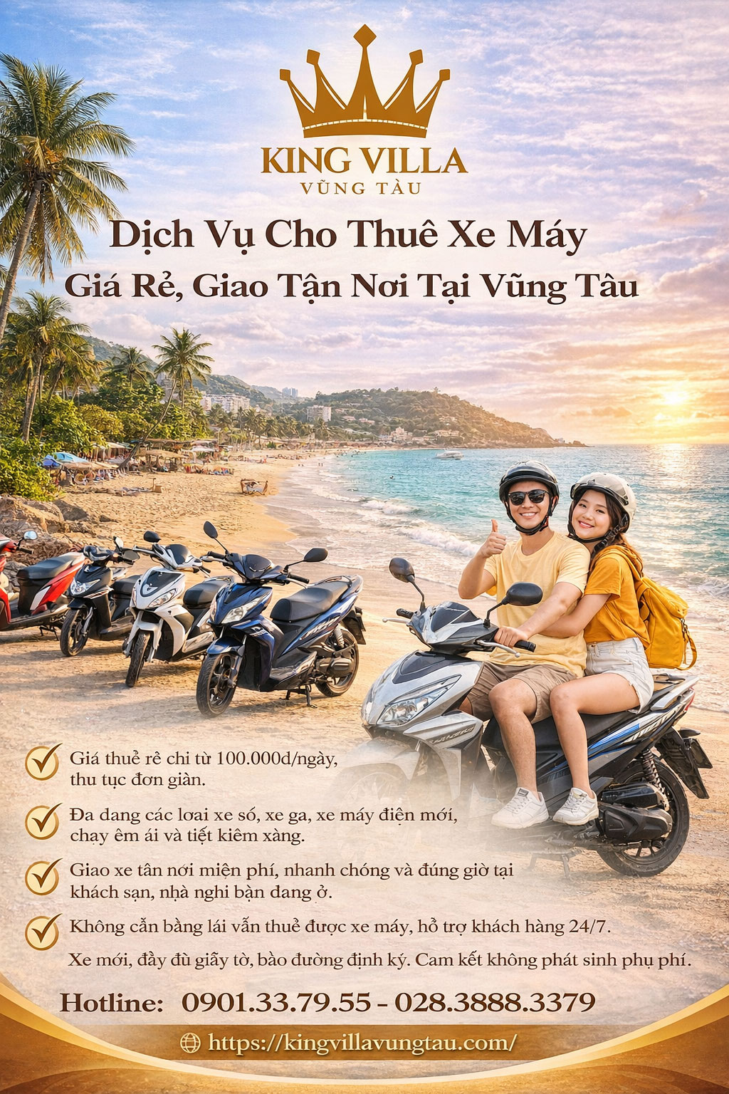 Dịch Vụ Cho Thuê Xe Máy Giá Rẻ, Giao Tận Nơi Tại Vũng Tàu