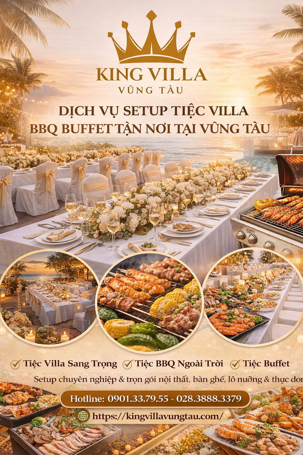 Dịch Vụ Setup Tiệc Villa BBQ Buffet Tận Nơi Tại Vũng Tàu