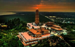 Toàn cảnh Tịnh Xá Ngọc Sơn Dinh nhìn từ trên cao