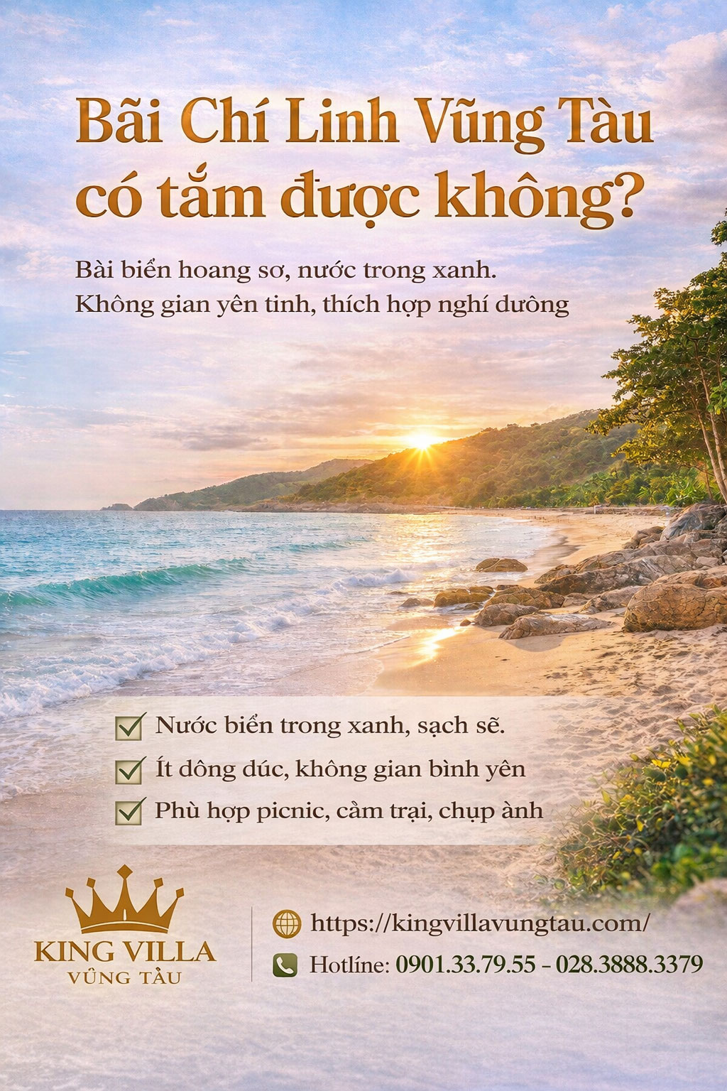 Bãi Chí Linh Vũng Tàu có tắm được không?