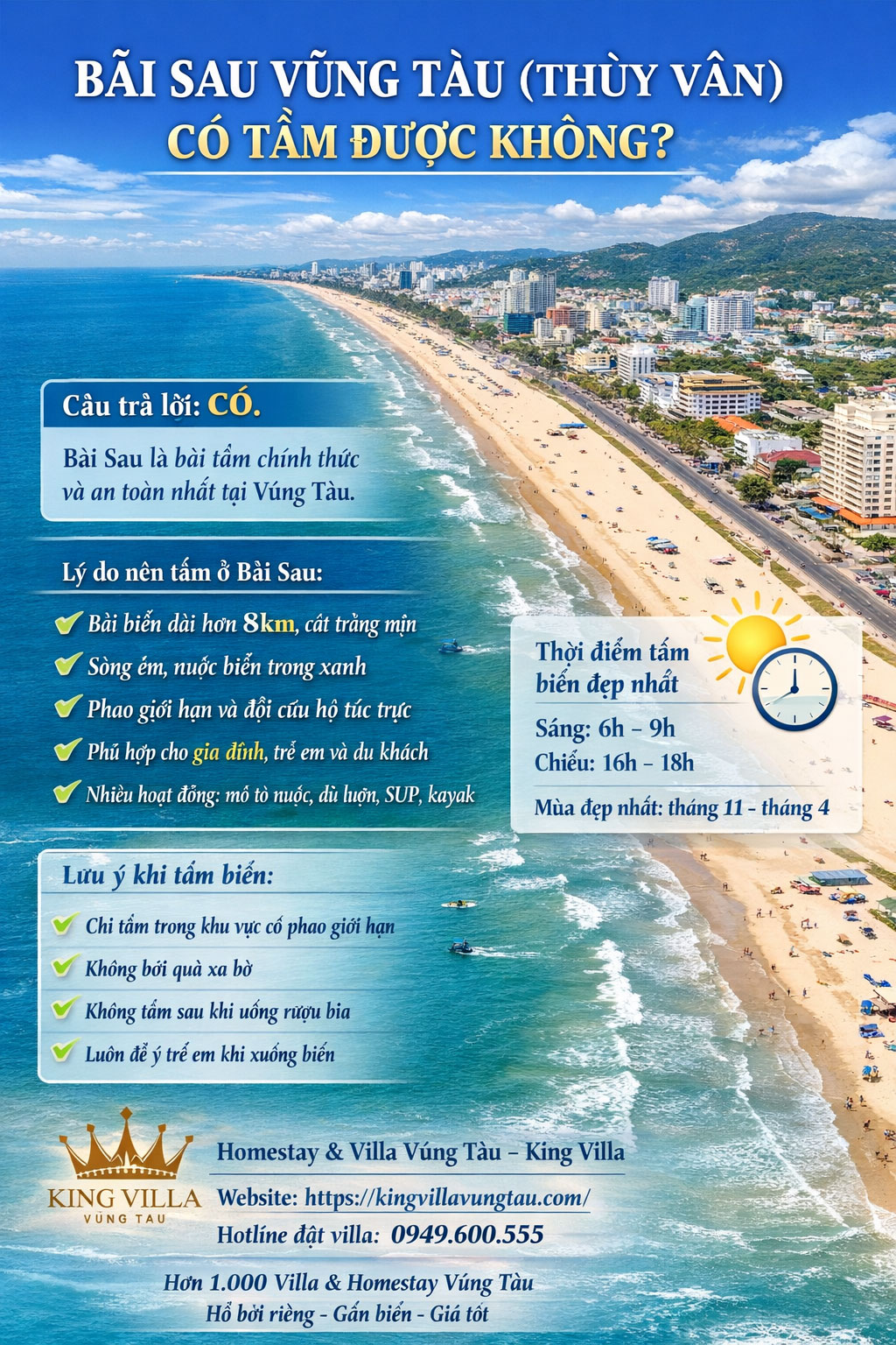 Bãi Sau Vũng Tàu (Thùy Vân) có tắm được không?