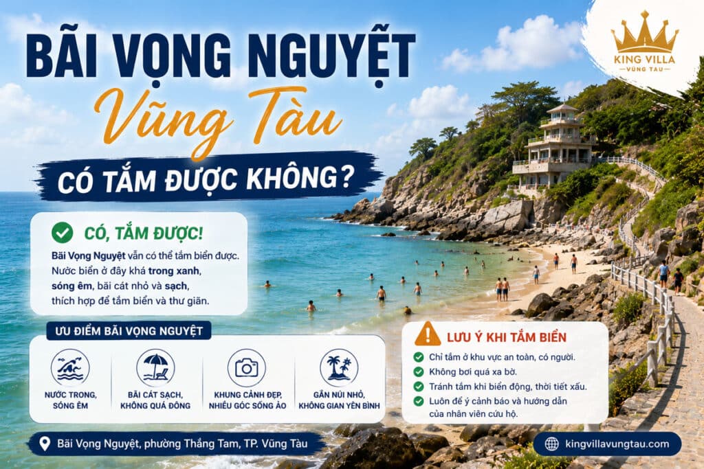 Bãi Vọng Nguyệt Vũng Tàu có tắm được không?