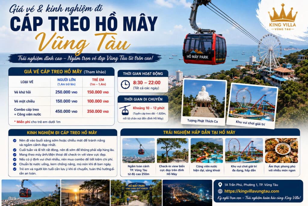 Giá vé và kinh nghiệm đi Cáp Treo Hồ Mây Vũng Tàu