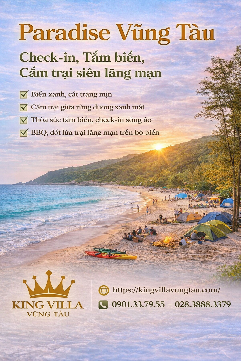Paradise Vũng Tàu - Check-in, tắm biển, cắm trại siêu lãng mạn