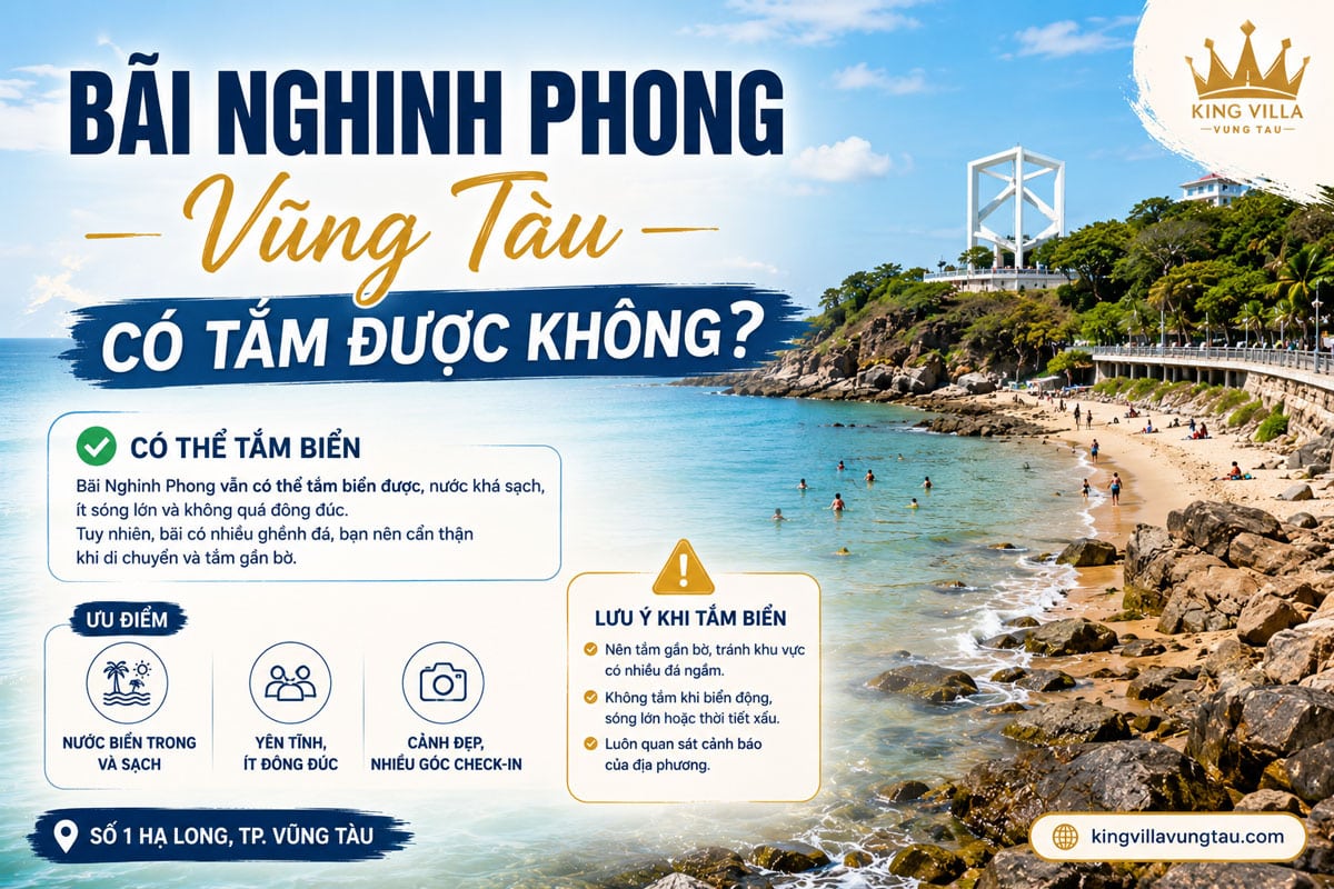 Bãi Nghinh Phong Vũng Tàu có tắm được không?