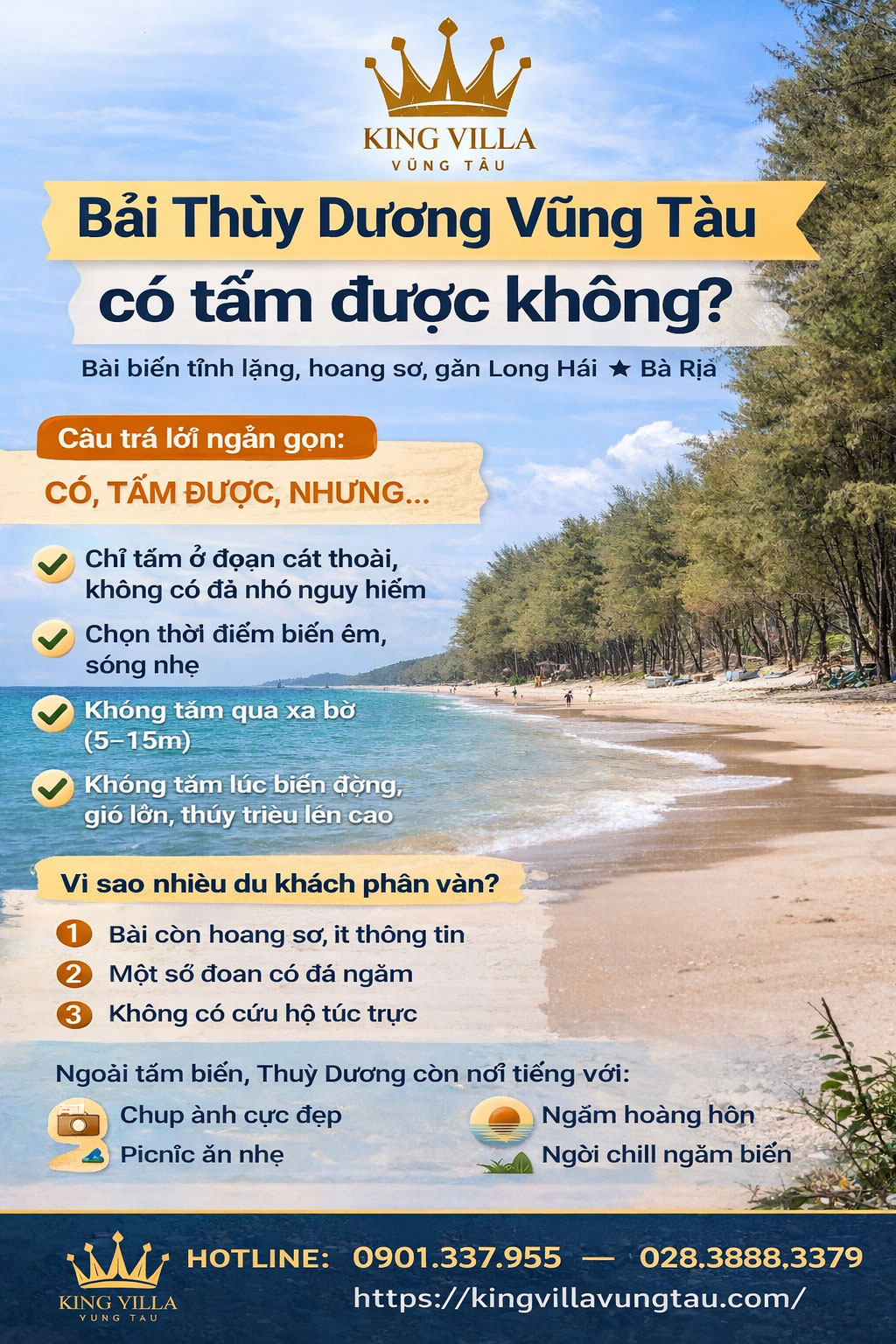 Bãi Thuỳ Dương Vũng Tàu có tắm được không?