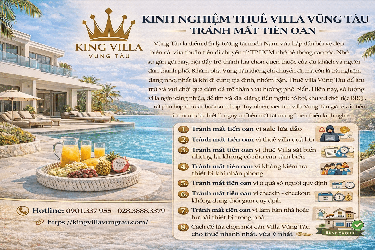 Kinh nghiệm thuê villa Vũng Tàu tránh mất tiền oan