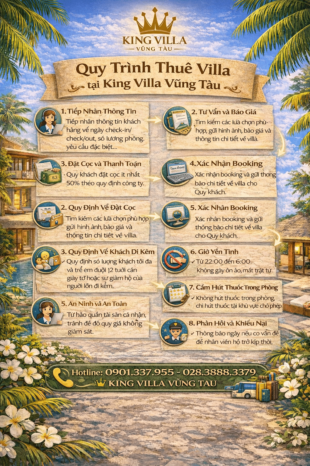 Quy Trình Thuê Villa tại King Villa Vũng Tàu