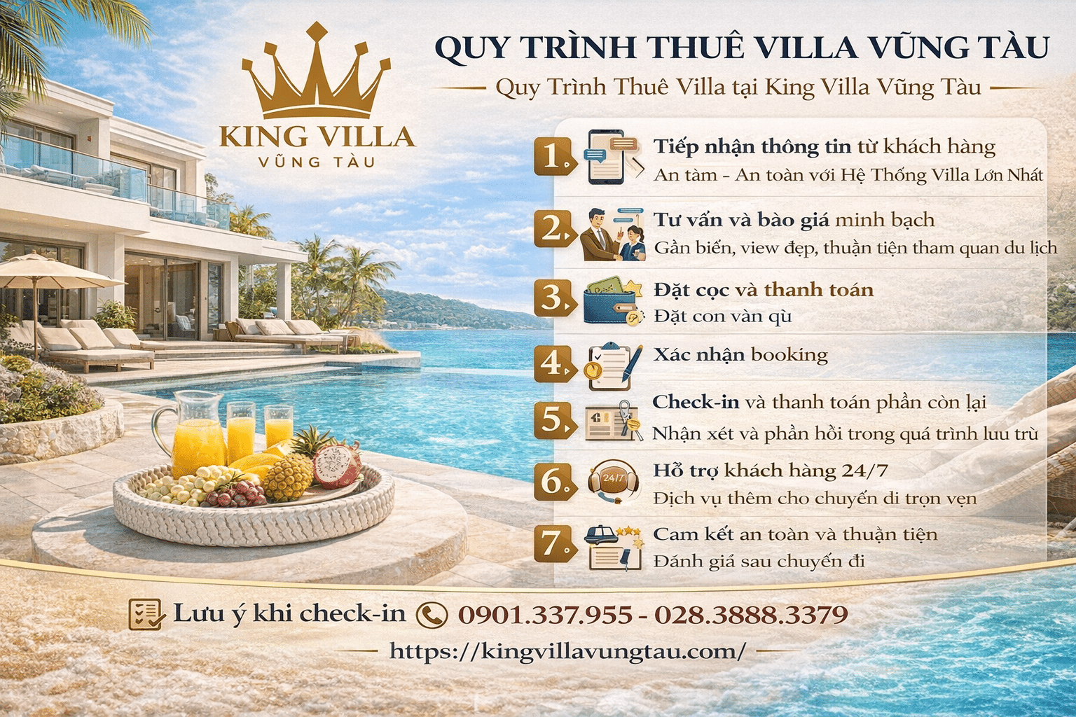 Quy Trình Thuê Villa tại King Villa Vũng Tàu