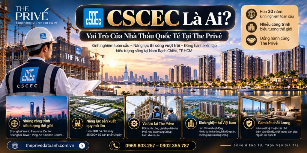 CSCEC Là Ai? Vai Trò Của Nhà Thầu Quốc Tế Tại The Privé