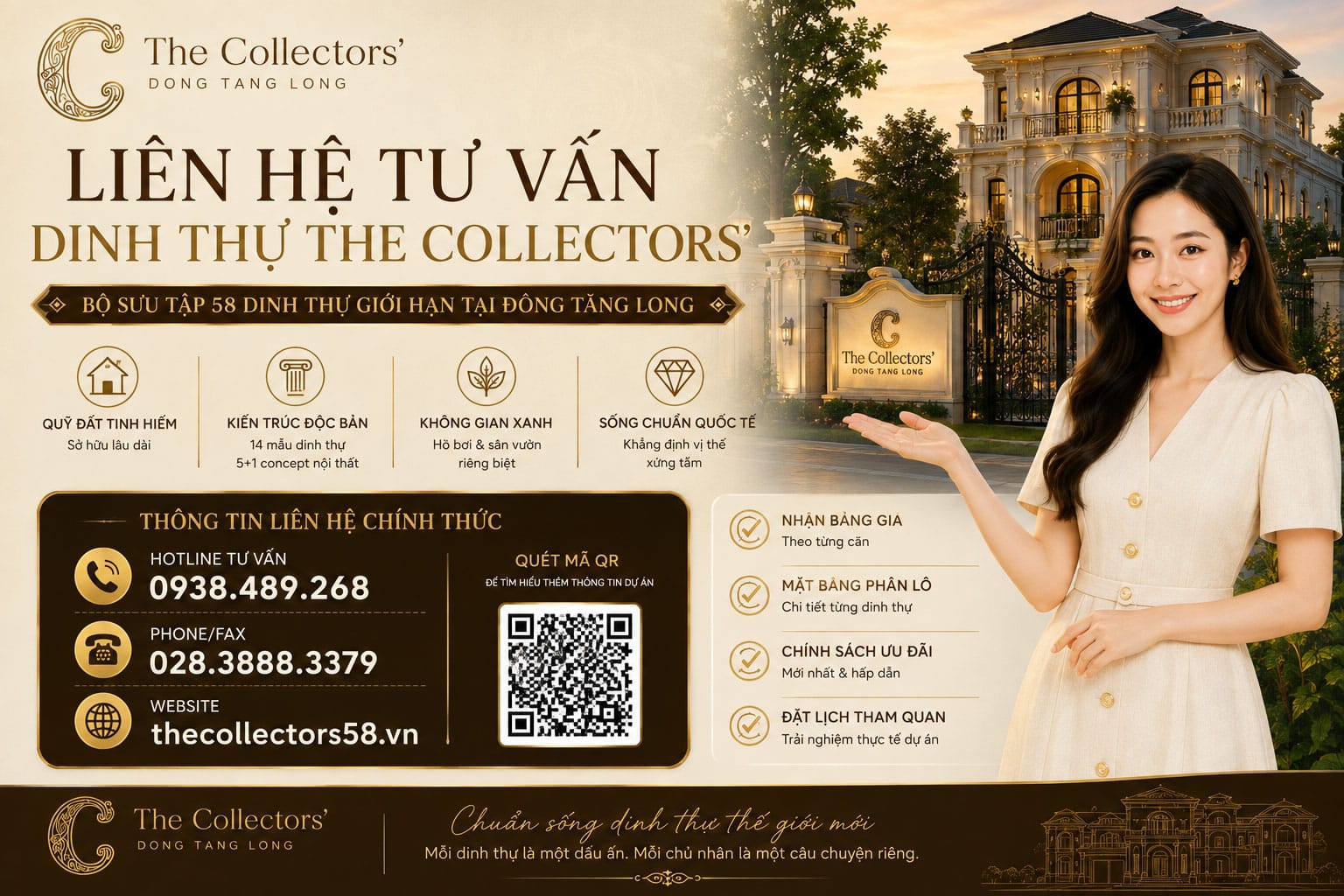 Liên hệ nhận layout 14 mẫu dinh thự The Collectors'