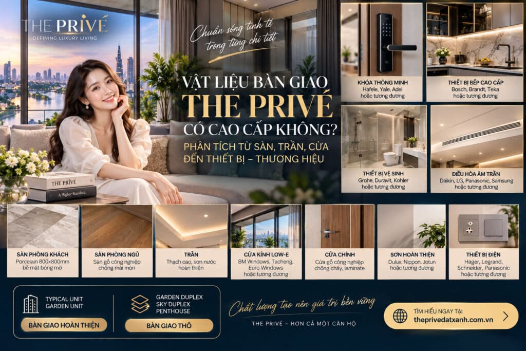 Vật Liệu Bàn Giao The Privé Có Cao Cấp Không?