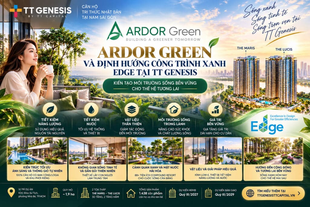 ARDOR Green Và Định Hướng Công Trình Xanh EDGE Tại TT Genesis